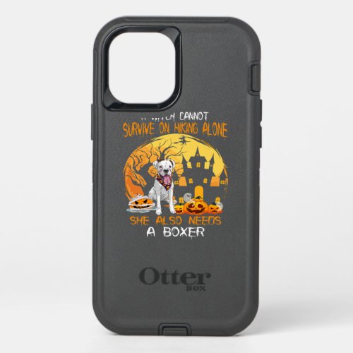 Halloween Boxer Jack O Lantern Dog Puppy Pumpkin OtterBox Defender iPhone 12 Case