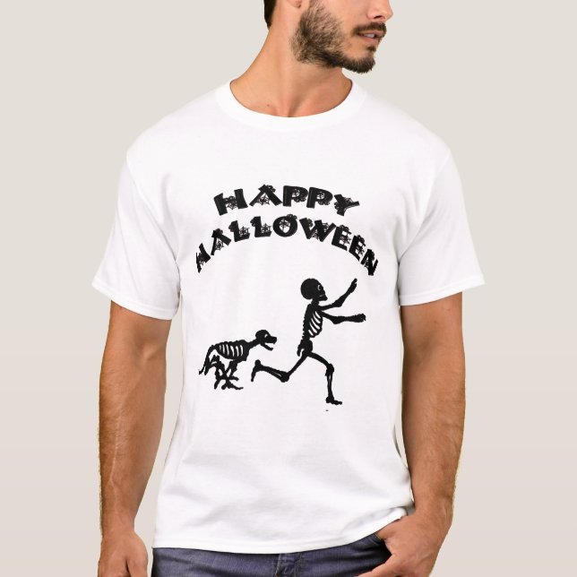 Halloween Boy and Dog T-Shirt (Front)