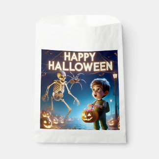 HALLOWEEN ~ Boy and Skeleton ~ Favor Bag