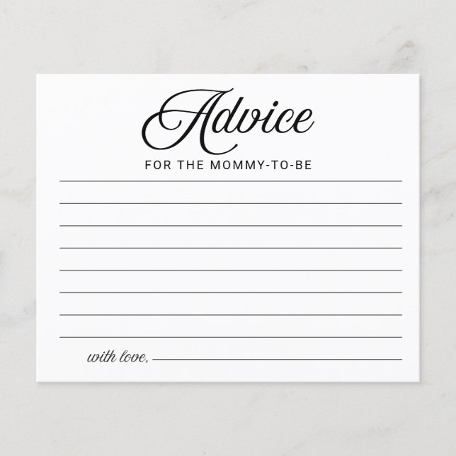 Halloween Boy Baby Shower Advice Cards (Front)