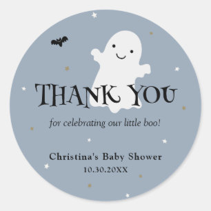 Halloween Boy Baby Shower Thank You Favor Classic Round Sticker