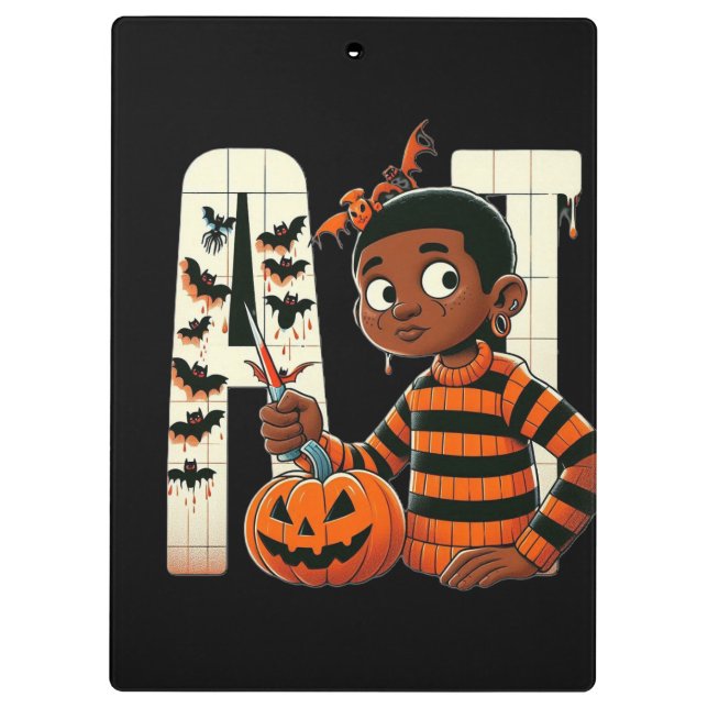 Halloween boy clipboard (Back)