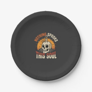 Halloween Brave Skeleton Night Paper Plates