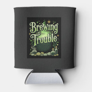 Halloween Brewing Trouble Witch Cauldron Potion De Can Cooler