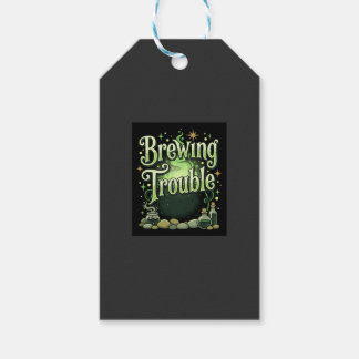 Halloween Brewing Trouble Witch Cauldron Potion De Gift Tags