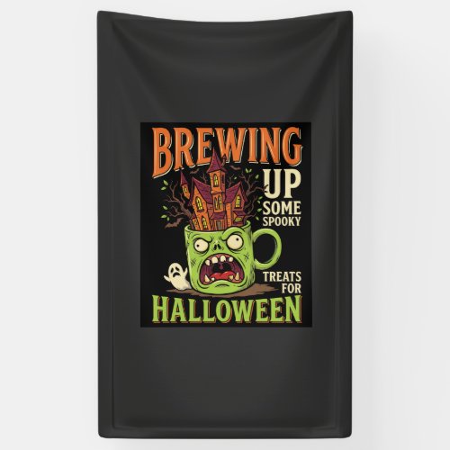Halloween Brewing Up Spooky Treats Haunted Mug Des Banner