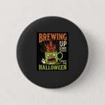 Halloween Brewing Up Spooky Treats Haunted Mug Des Button
