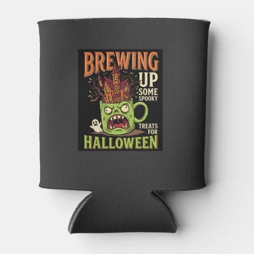 Halloween Brewing Up Spooky Treats Haunted Mug Des Can Cooler