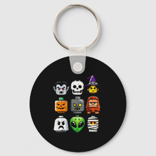 Halloween Brick Pumpkin Ghost Heads Costume Boys K Keychain