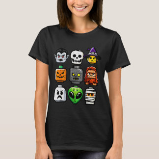 Halloween Brick Pumpkin Ghost Heads Costume Boys K T-Shirt