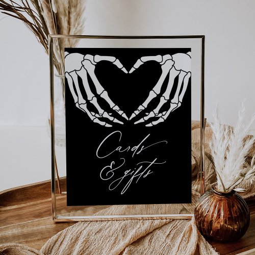 Halloween Bridal Shower Cards and Gifts Sign
