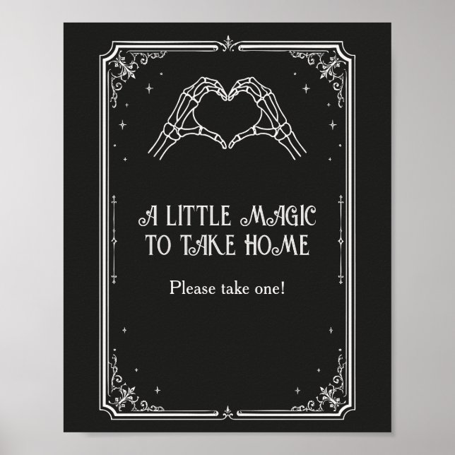 Halloween Bridal Shower Favor  Poster (Front)