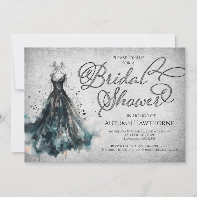 Halloween Bridal Shower Invitation (Front)