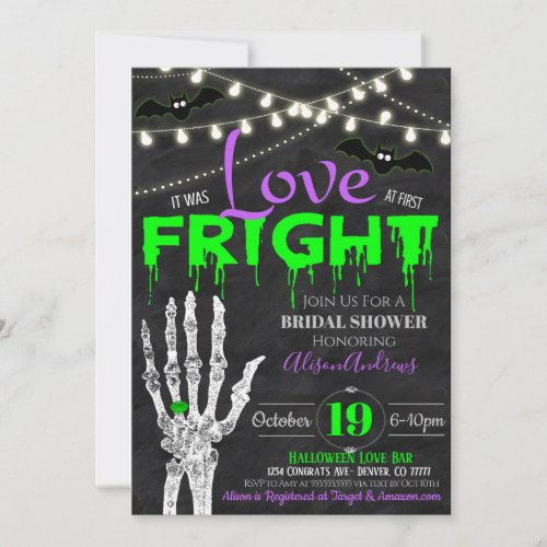 Halloween Bridal Shower Invitation