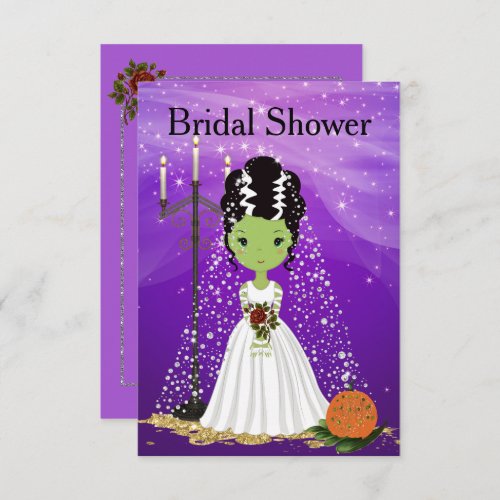 Halloween Bridal Shower Invitation Frankenstein