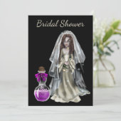 Halloween Bridal Shower Invitation Love Potion (Standing Front)