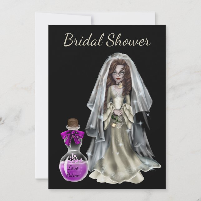 Halloween Bridal Shower Invitation Love Potion (Front)