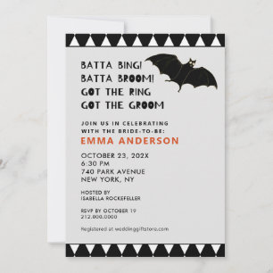 Halloween Bridal Shower October Invitation