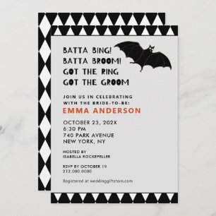 Halloween Bridal Shower October Invitation