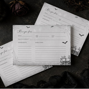 Halloween Bridal Shower Repcipe Card