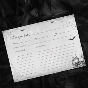 Halloween Bridal Shower Repcipe Card