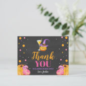 Halloween Bridal Shower Tahnk You Card (Standing Front)