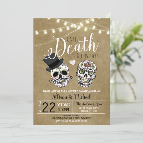 Halloween Bridal Shower Wedding Invitation