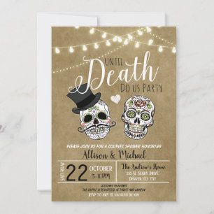 Halloween Bridal Shower Wedding Invitation