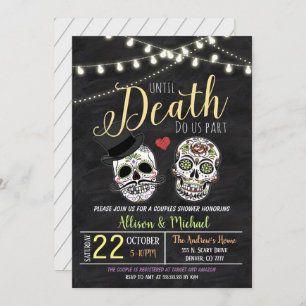 Halloween Bridal Shower Wedding Invitation
