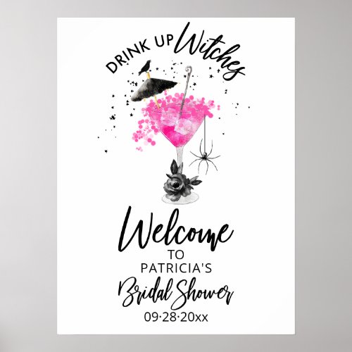 Halloween Bridal Shower Welcome Sign