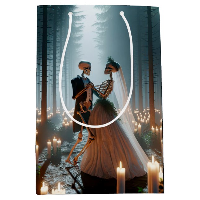 Halloween Bride and Groom Dancing Medium Gift Bag (Front)