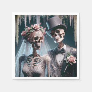 Halloween Bride And Groom Napkins
