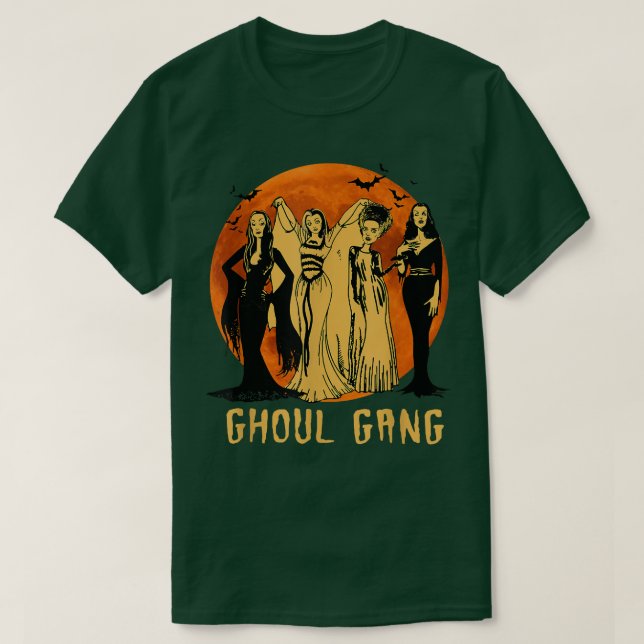 Halloween Bride Ghoul Gang Horror Goth Queens Desi T-Shirt (Design Front)