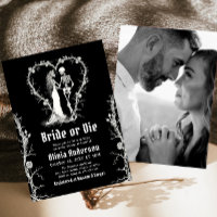 Halloween Bride or Die Skeleton Bridal Shower