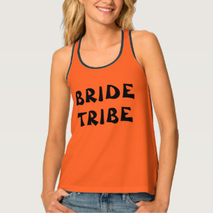 Halloween Bride Tribe Black And Orange Name Tank Top