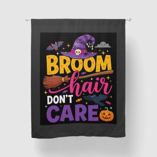 Halloween Broom Hair Don't Care Witch Quote Blackout Curtains