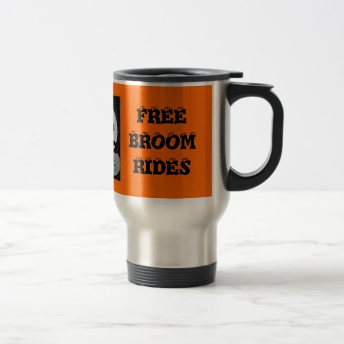 Halloween Broom Rides Travel Mug