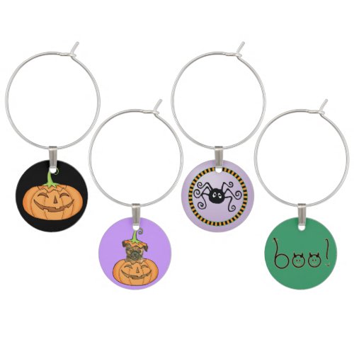 Halloween Brussels Griffon Wine Glass Charm