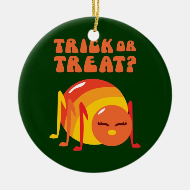 Halloween Bug Ceramic Ornament (Front)