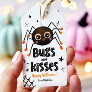 Halloween Bugs and Kisses Spider Trick or Treat Gift Tags