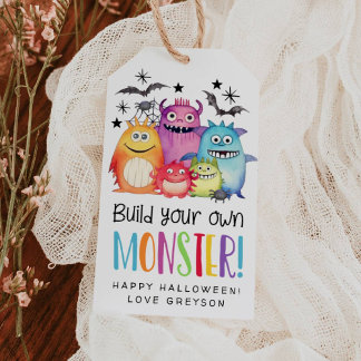 Halloween Build Your Own Monster Gift Tag