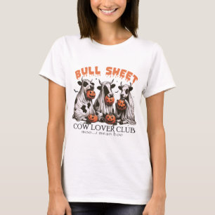Halloween Bull Sheet Cow Lovers Club T-Shirt