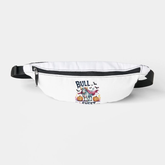 Halloween Bull Sheet,Funny Ghost Cow Fanny Pack (Front)