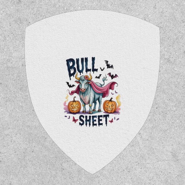 Halloween Bull Sheet,Funny Ghost Cow Patch (Front)