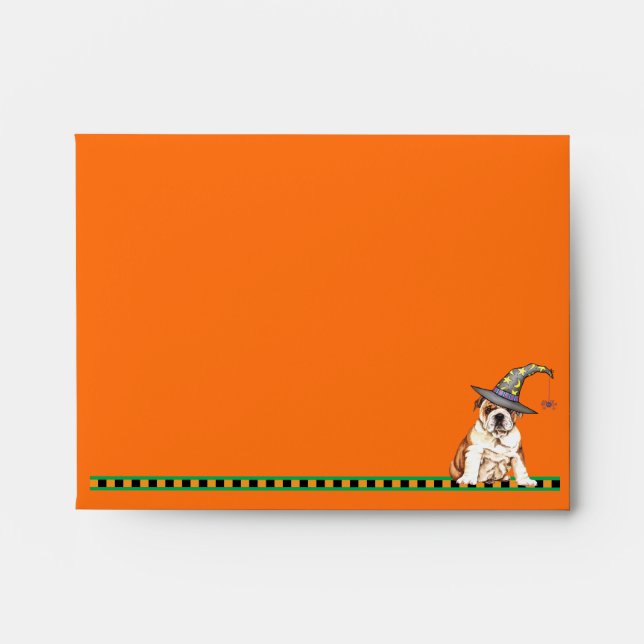 Halloween Bulldog Envelope (Front)