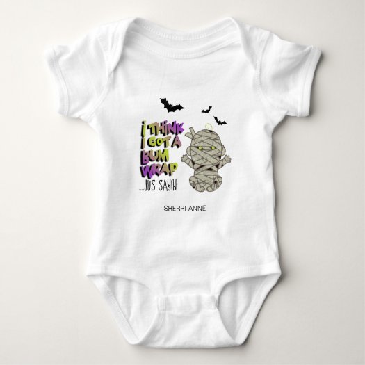 Halloween Bum Wrap Mummy Baby Green ID683