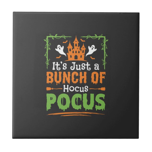 Halloween Bunch of Hocus Pocus Ceramic Tile (Front)