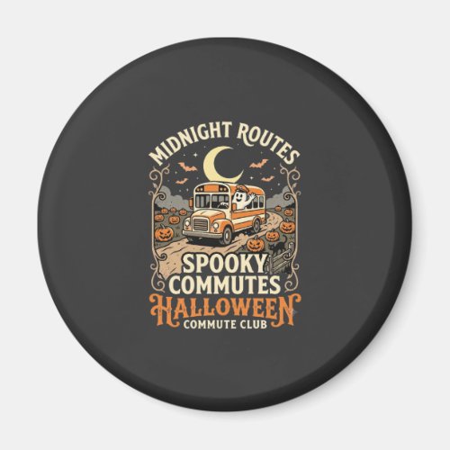 Halloween Bus Driver Midnight Route Magnet