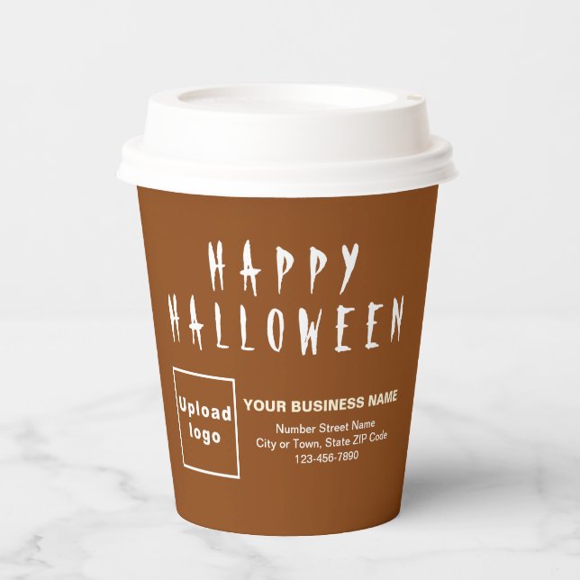 Halloween Business Brown Paper Cup (Front)