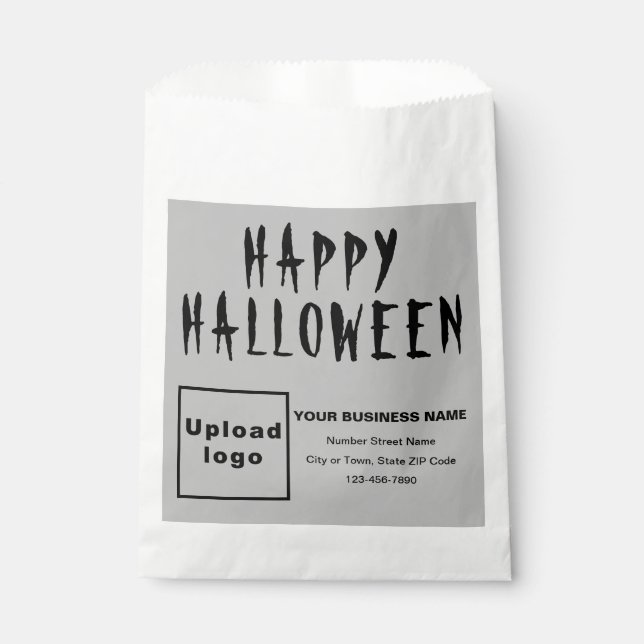 Halloween Business Gray Background Paper Bag (Front)